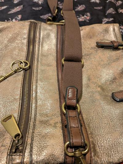 2014 Fossil Chrome Messenger Bag - Thumbnail 6