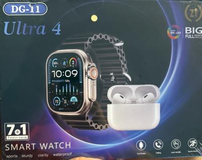 Smart watch paired with ear buds