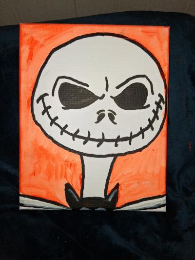 Jack skeleton painting
