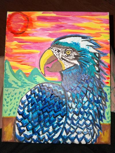 blue parrot