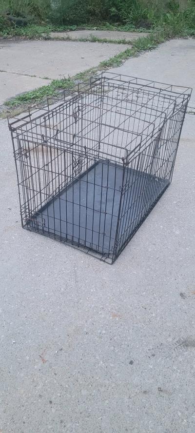 Big black metal dog cage - Thumbnail 3