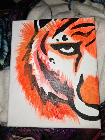 abstract tiger painting