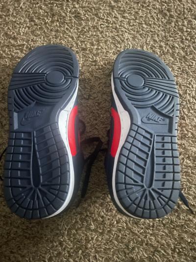 nike dunk low retro navy red shoes - Thumbnail 2