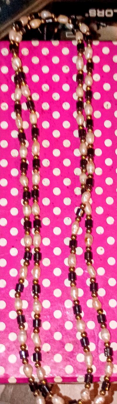 Beeded Black and White necklace