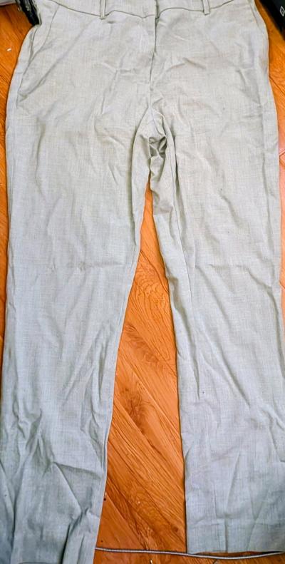 light grey linen work pants size 12 by h and m