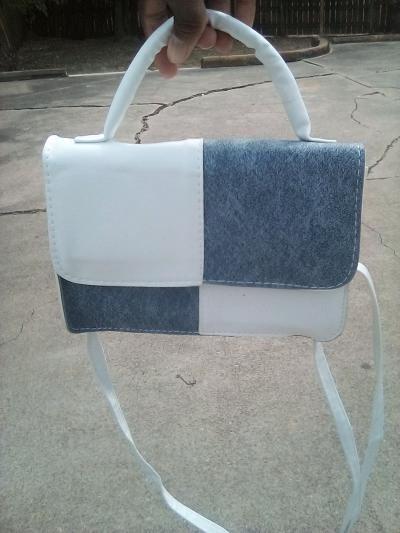 White and Blue Purse