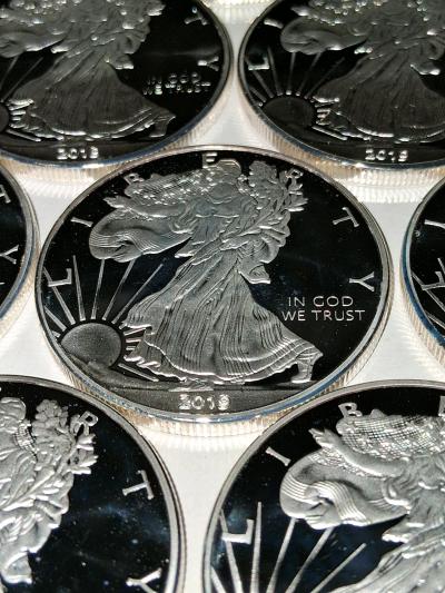 non magnetic silver plated eagle rounds 1oz - Thumbnail 8
