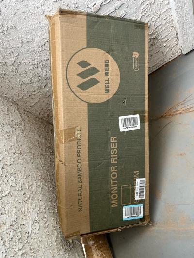 Natural bamboo monitor riser
