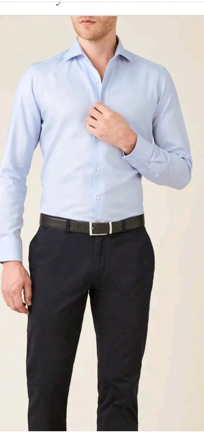 business man office shirt  size L long sleeve - Thumbnail 6
