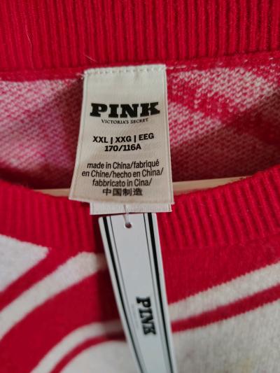 Victorias secret Pink sweater that looks like a candy cane - Thumbnail 2