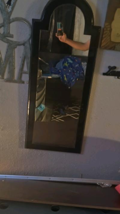 its antique wooden frame mirror 16 by 40 inch