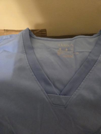 Hanes 2pc scrub set  Ceil blue 2x
