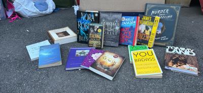 lot of assorted books