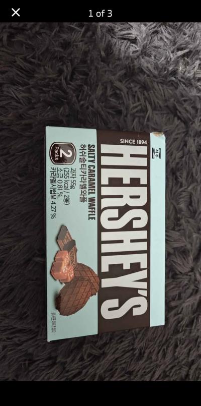 HERSHEYS Salty Caramel Waffle 2 packs Korean import
