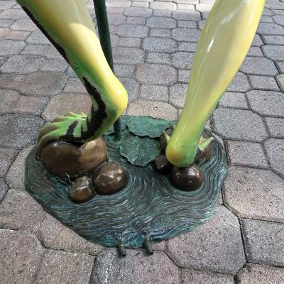 Nifao Frog Outdoor Bronze Fountain Green - Thumbnail 10