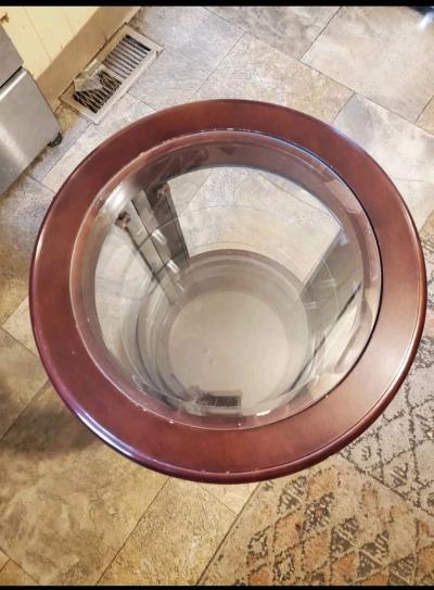 vintage bombay travertine column cabinet - Thumbnail 4