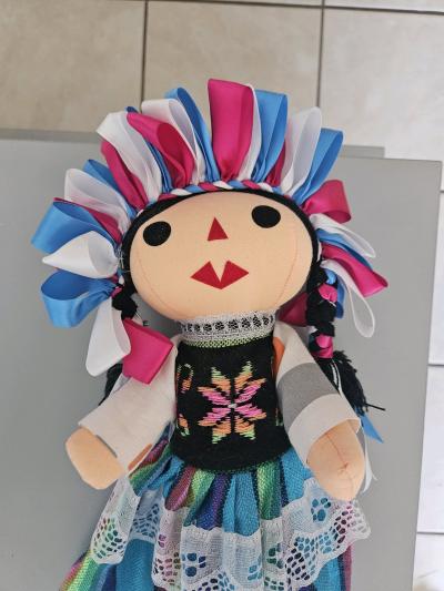 Handmade Multicolor Ribbon Hair Collection Doll - Thumbnail 3