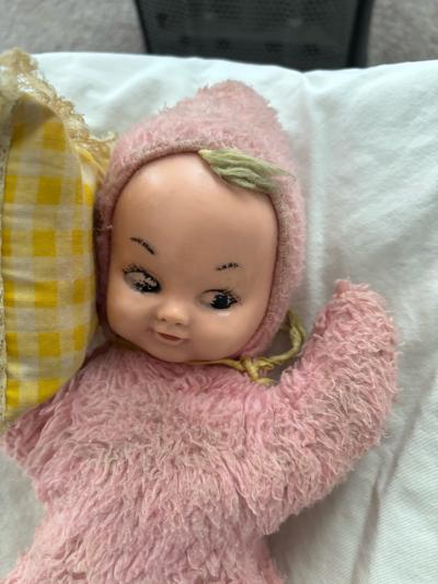 1950s Rushton rubber face musical plush doll - Thumbnail 2