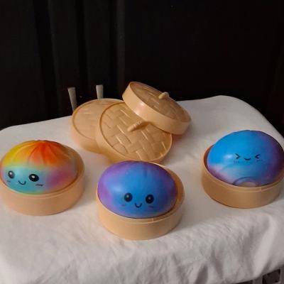 Set of 3 Kawaii Rainbow Squishy Buns