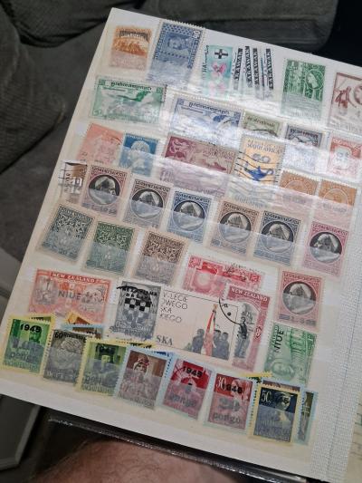 old antique 20 plus page front and back world stamp binder - Thumbnail 8