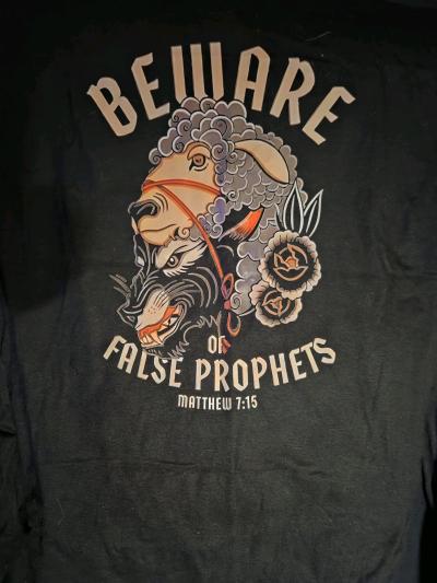 extra large beware of false prophets graphic tshirt - Thumbnail 4