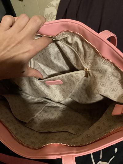 New Large London Fog Pink Leather Purse with original price. - Thumbnail 4