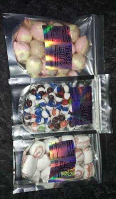 Banana Split and Wild Berry Skittles and Red Velvet