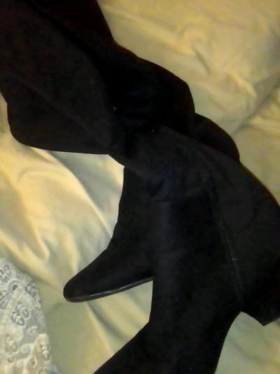 thigh high black boots