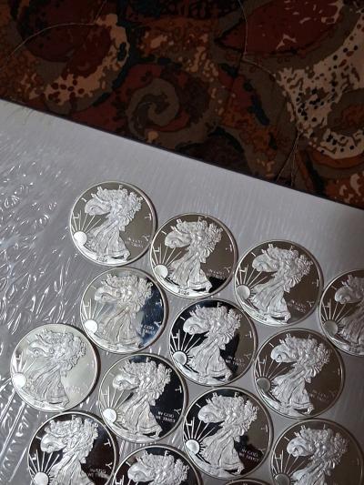 non magnetic silver plated eagle rounds 1oz - Thumbnail 9