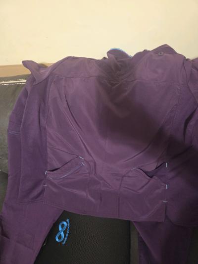 2pc Scrubstar set Purple with turquoise trim - Thumbnail 4