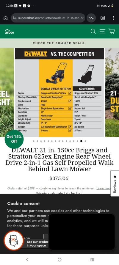 dewalt lawn mower - Thumbnail 3