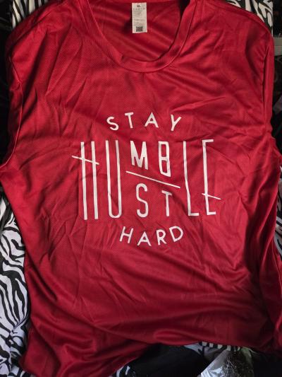 extra large graphic tshirt stay humble Hustle Hard - Thumbnail 3