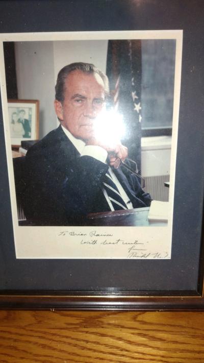 Autographed Richard Nixon