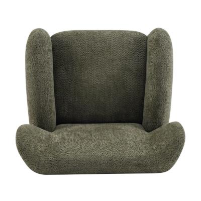 2 Brand New Modern Boucl Accent Chairs  Olive Green - Thumbnail 5