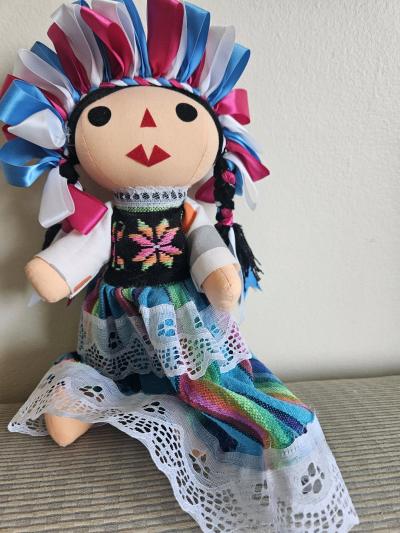 Handmade Multicolor Ribbon Hair Collection Doll - Thumbnail 2