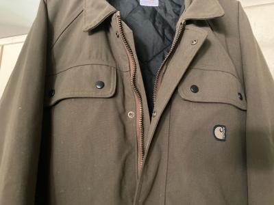Vintage Carhartt WorkWear or Casual Jacket Dark Green XL