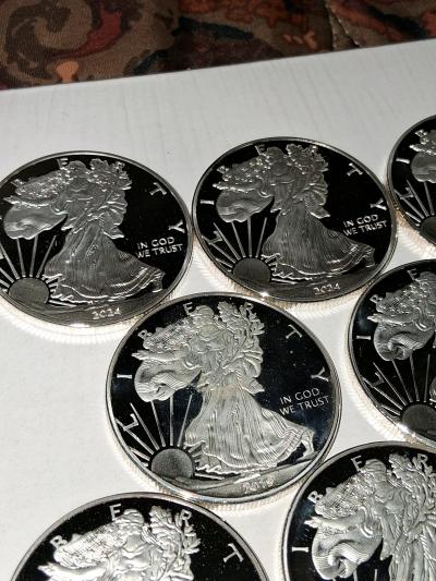 non magnetic silver plated eagle rounds 1oz - Thumbnail 10