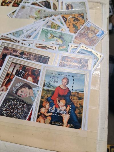 old antique 20 plus page front and back world stamp binder - Thumbnail 3