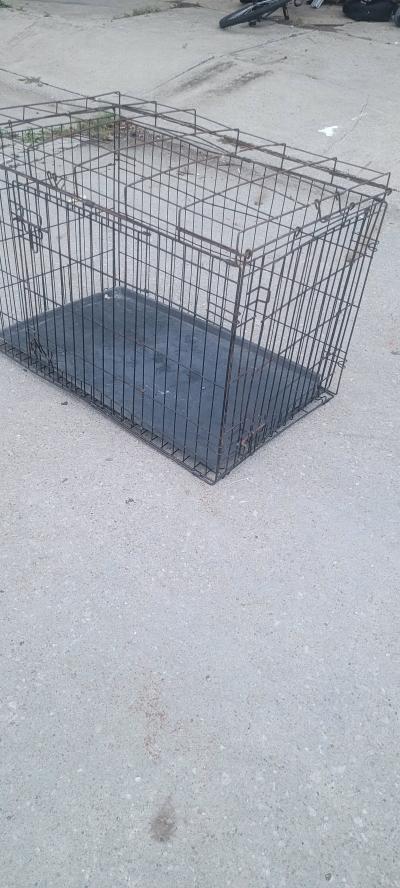 Big black metal dog cage - Thumbnail 2
