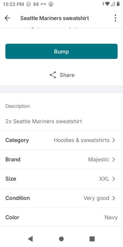 Seattle Mariners mens sweatshirt - Thumbnail 2