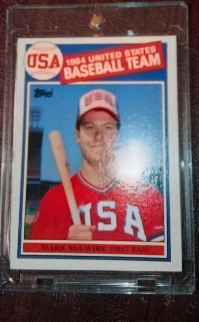 1985 Topps Mark McGwire usa Olympic rookie