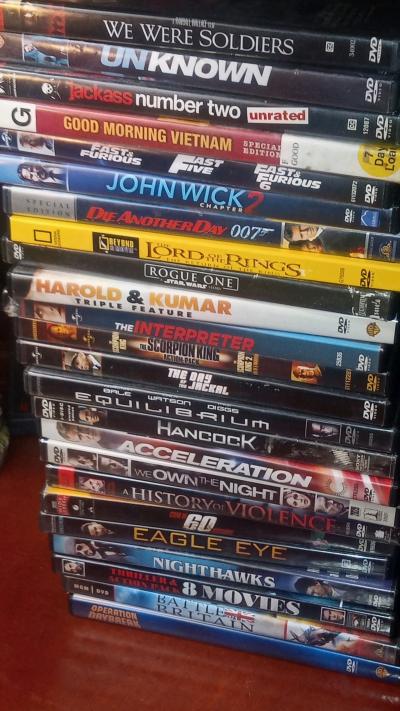 over 100 dvd movies all in case like new - Thumbnail 3