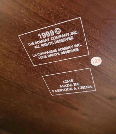 vintage bombay travertine column cabinet - Thumbnail 2