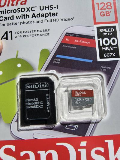 sandisk micro sd card 128gb with adaptor - Thumbnail 2