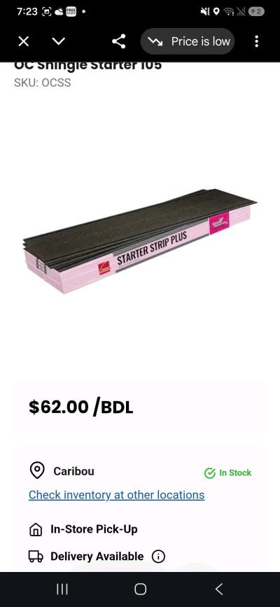 20 bundles of starter shingles 105