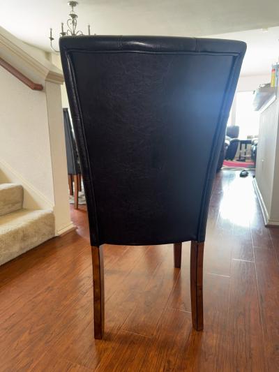 Leather dining table chairs 6 sets - Thumbnail 2