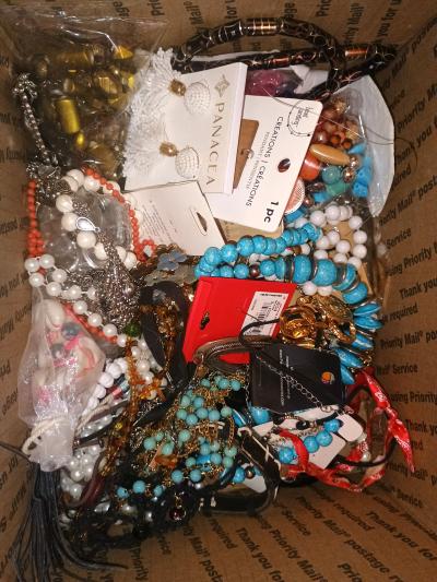 8lbs of random jewelry and beads