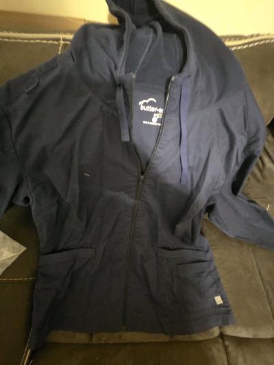 Womens Butter soft size 2x medical jacket Navy - Thumbnail 2