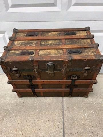 19th century steamer trunk