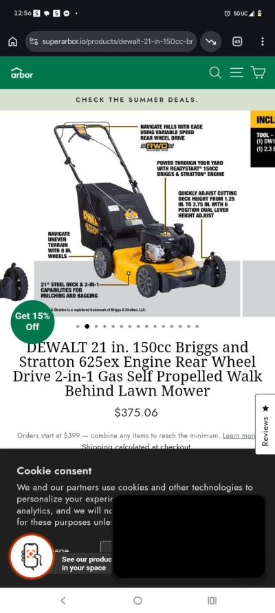 dewalt lawn mower - Thumbnail 4